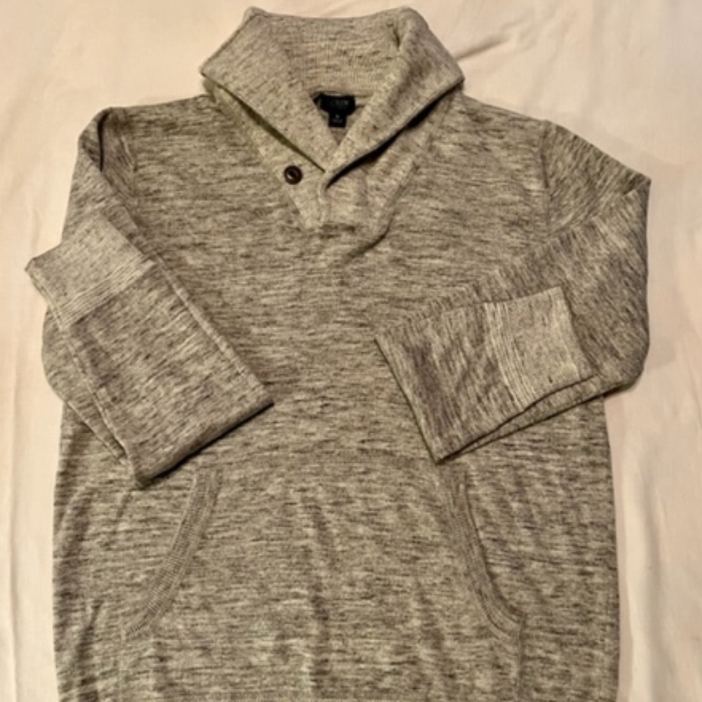 J CREW Shawl Collar Fleece Sweatshirt Sz Sm! Excellent vintage JC Fleece…